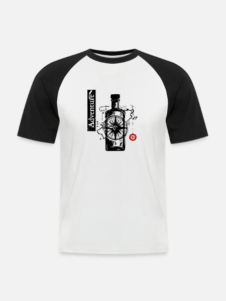 Adventure Trip - Men's Baseball T-Shirt - white/black