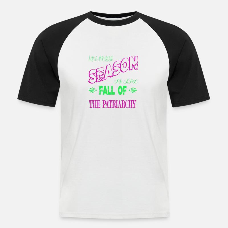 bday birthday calendaring statement - Männer Baseball-T-Shirt - Weiß/Schwarz