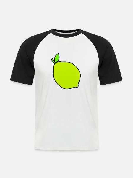 citron - T-shirt baseball manches courtes Homme - blanc/noir