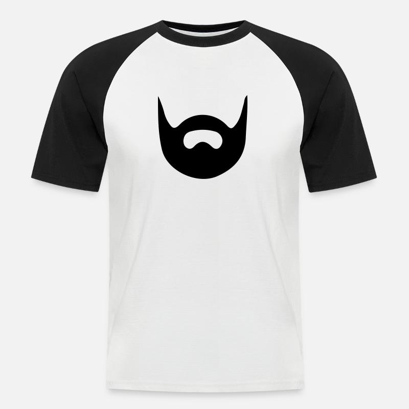 Bart - Männer Baseball-T-Shirt - Weiß/Schwarz