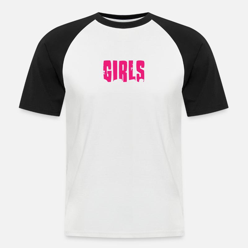 grimper grimpeur escalade de Noël - T-shirt baseball manches courtes Homme - blanc/noir