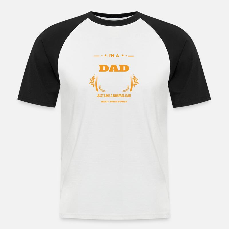 Himmelstauchen-Vati-Hemd-Geschenk-Idee - Männer Baseball-T-Shirt - Weiß/Schwarz