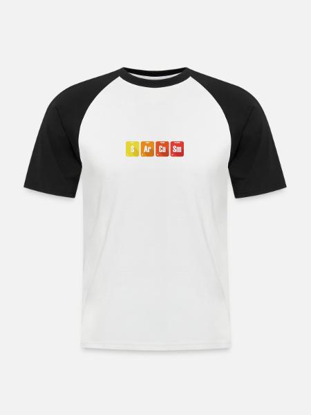 Sarkasmusgeschenk für Chemielehrer - Männer Baseball-T-Shirt - Weiß/Schwarz