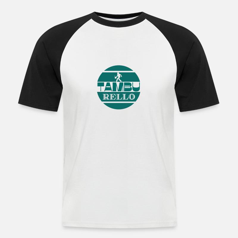 Tambu rello - Männer Baseball-T-Shirt - Weiß/Schwarz