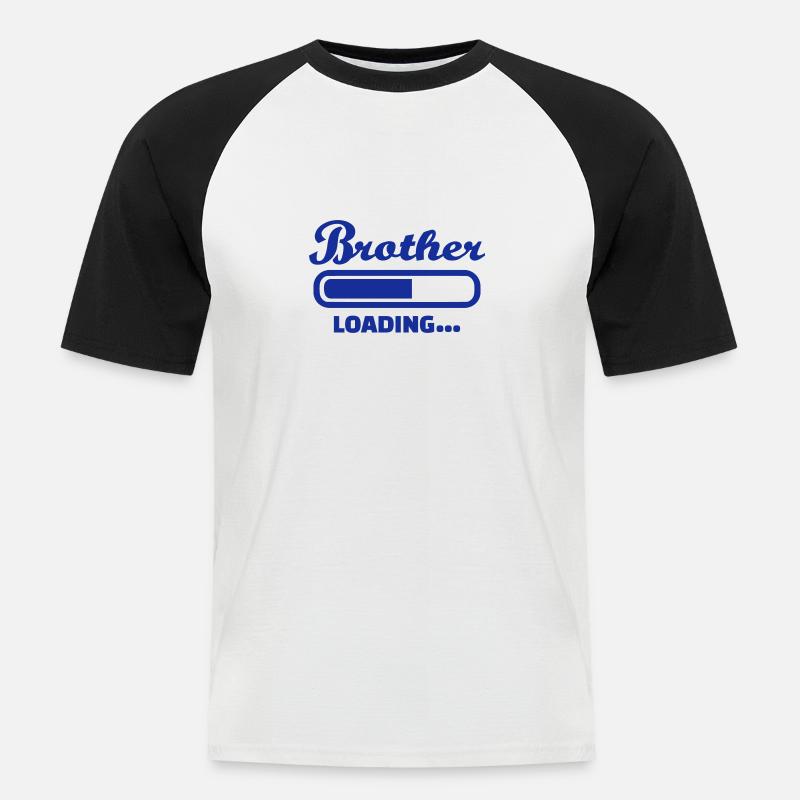 Bruder - Männer Baseball-T-Shirt - Weiß/Schwarz