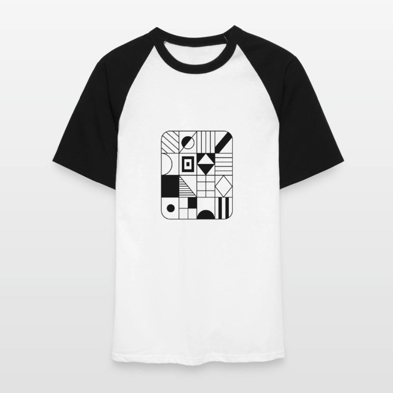 Abstract graphic pattern in raster / pattern Men's Baseball T-Shirt