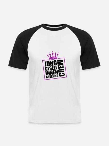Junggesellinnen Abschied Crew Jga - Männer Baseball-T-Shirt - Weiß/Schwarz