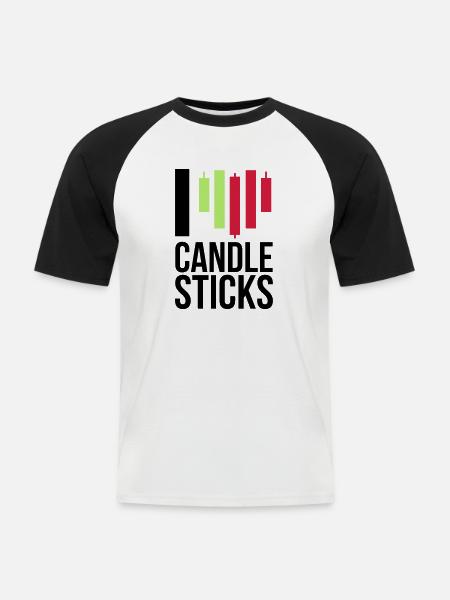 trading - Men's Baseball T-Shirt - white/black
