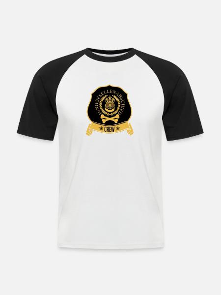 Baccalauréat - JGA - T-shirt baseball manches courtes Homme - blanc/noir