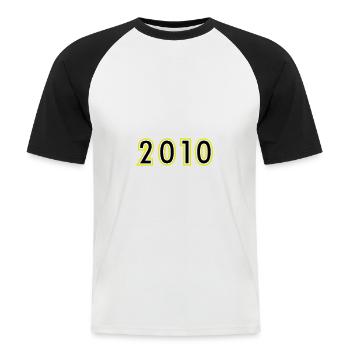 2010 Year Birthday - Men's Baseball T-Shirt - white/black - Front - Nik (191cm)