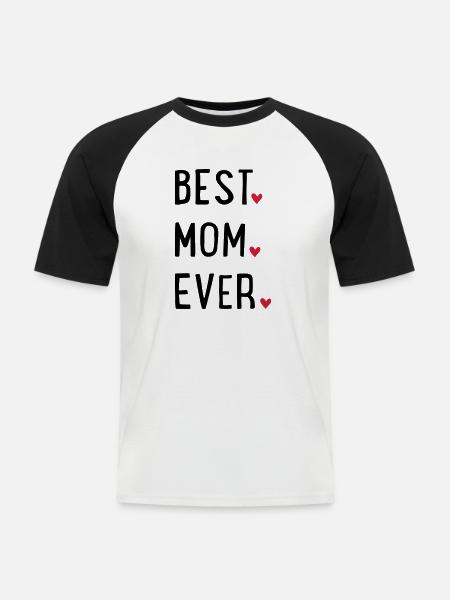 Best Mom - Men's Baseball T-Shirt - white/black