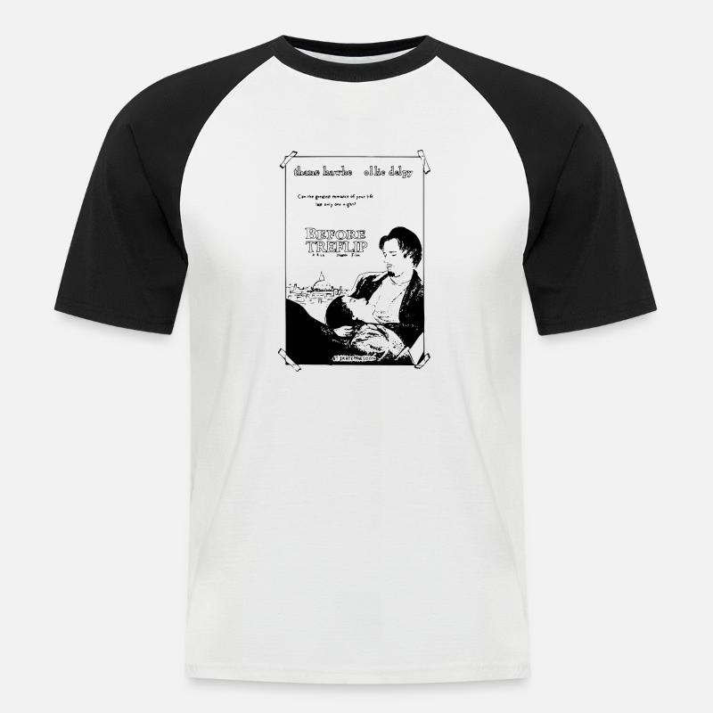 Before Treflip - Männer Baseball-T-Shirt - Weiß/Schwarz
