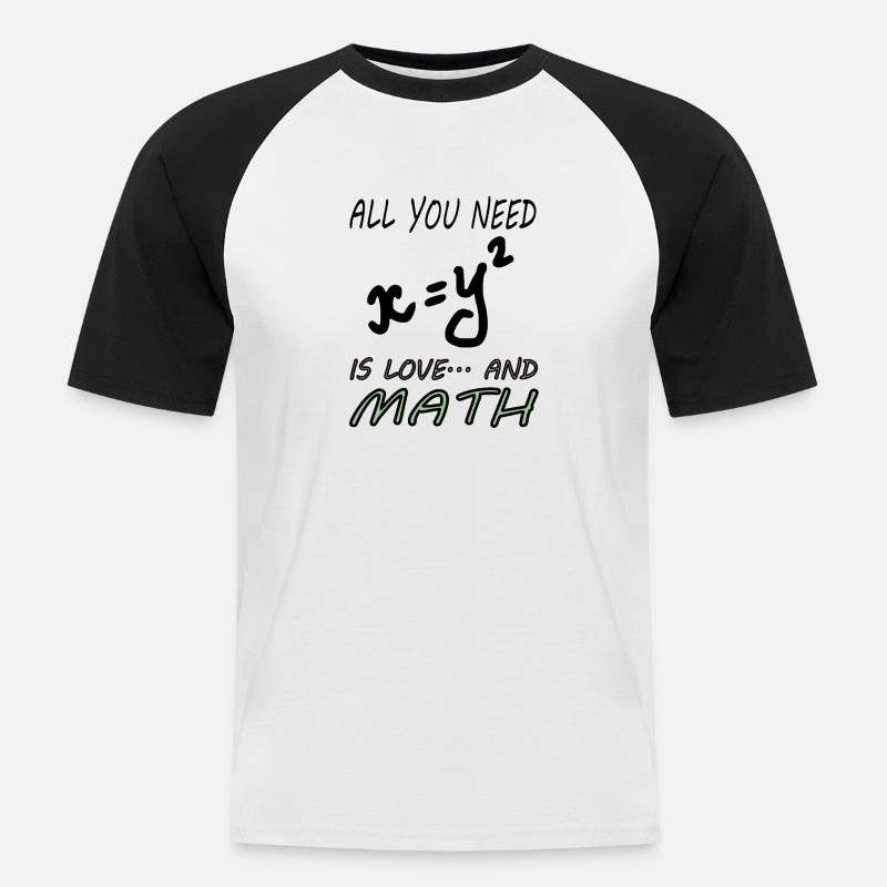 Mathematics Mathematicians Study Math Gift - Men's Baseball T-Shirt - white/black