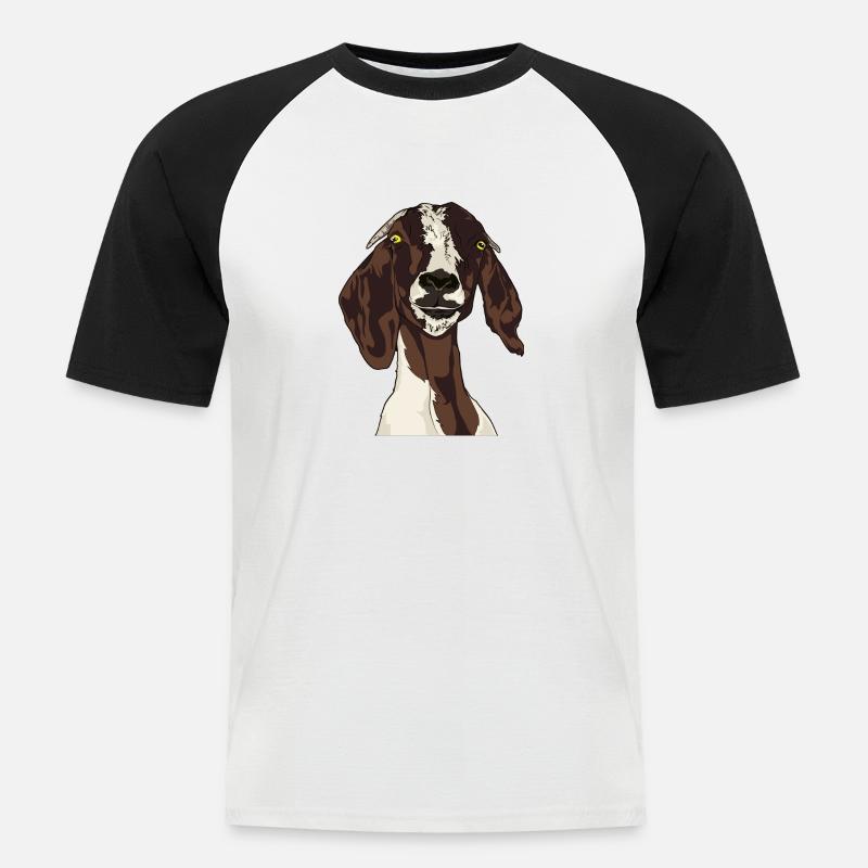 goat - Men's Baseball T-Shirt - white/black