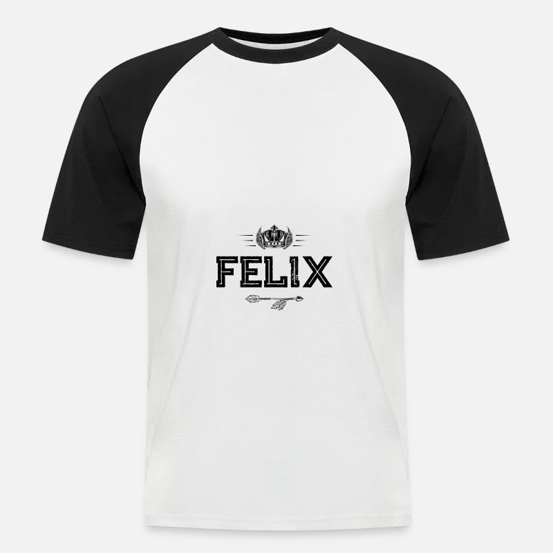 Felix - Kortärmad basebolltröja herr - vit/svart