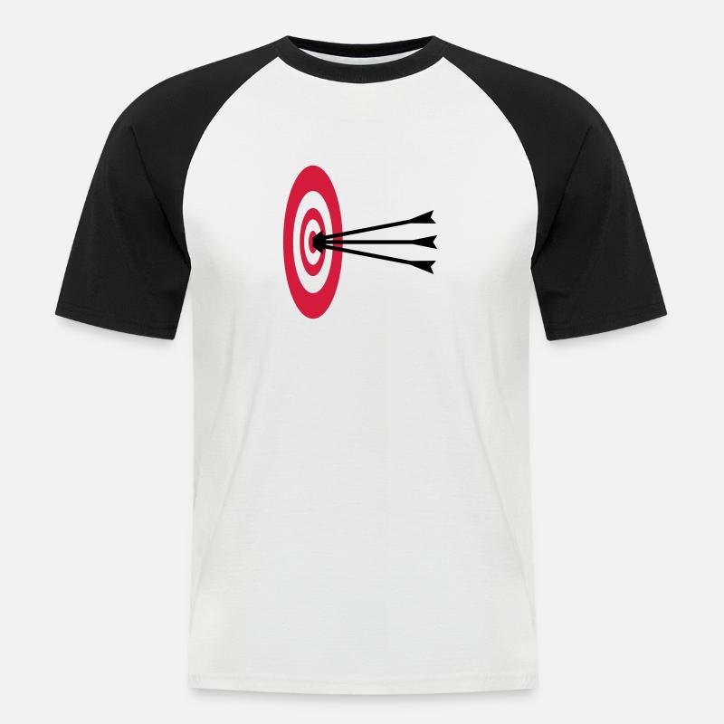 Archery Design - Männer Baseball-T-Shirt - Weiß/Schwarz