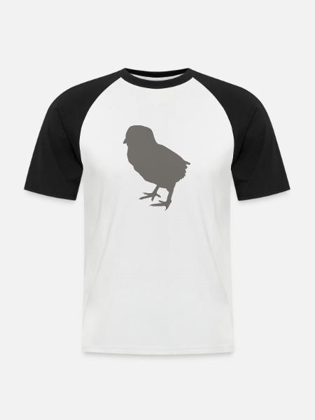 chick - Men's Baseball T-Shirt - white/black
