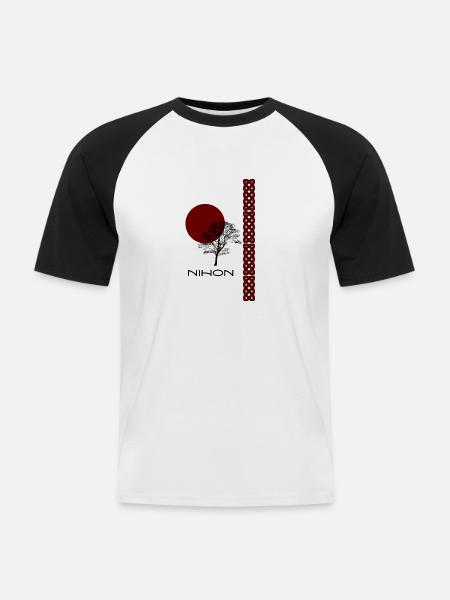 Nihontree - Men's Baseball T-Shirt - white/black