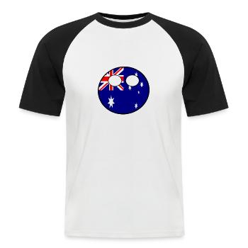 Countryball Country Ball Country Home Australia - Men's Baseball T-Shirt - white/black - Front - Nik (191cm)