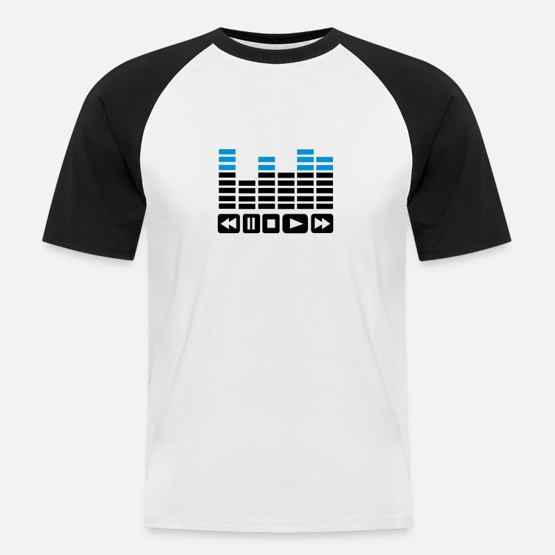 Equalizer Play - Männer Baseball-T-Shirt - Weiß/Schwarz