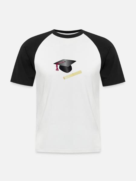 graduation - Männer Baseball-T-Shirt - Weiß/Schwarz