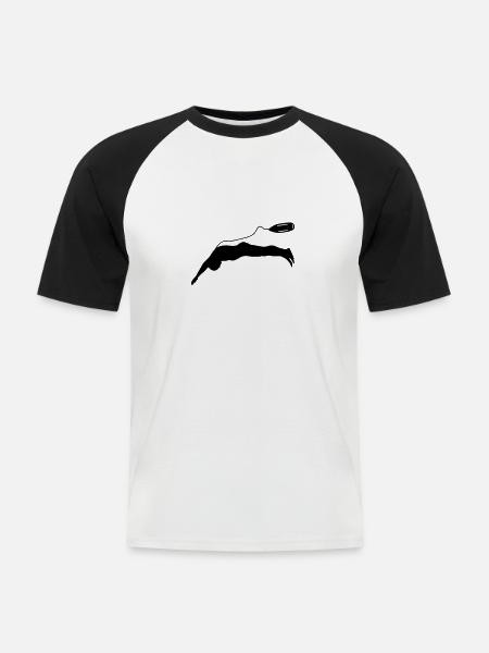 Rettungsschwimmer - Männer Baseball-T-Shirt - Weiß/Schwarz