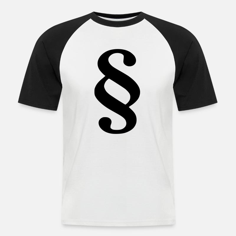 Paragraph - Männer Baseball-T-Shirt - Weiß/Schwarz