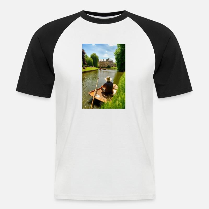 Martin Bond Style 2 Geschenk - Männer Baseball-T-Shirt - Weiß/Schwarz