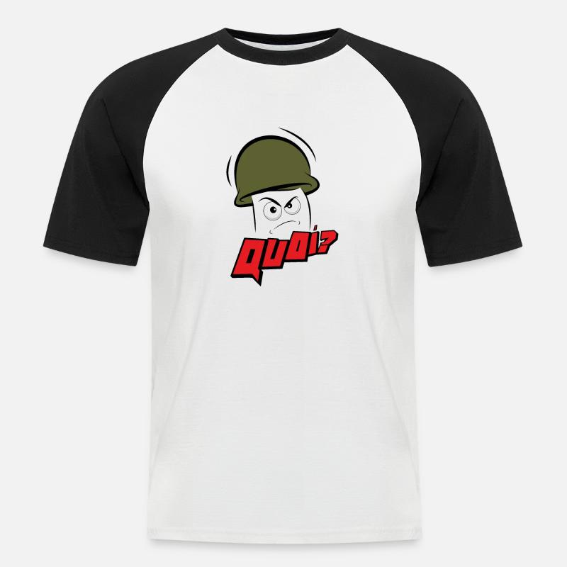 Herr Grumpy WAS, - Männer Baseball-T-Shirt - Weiß/Schwarz