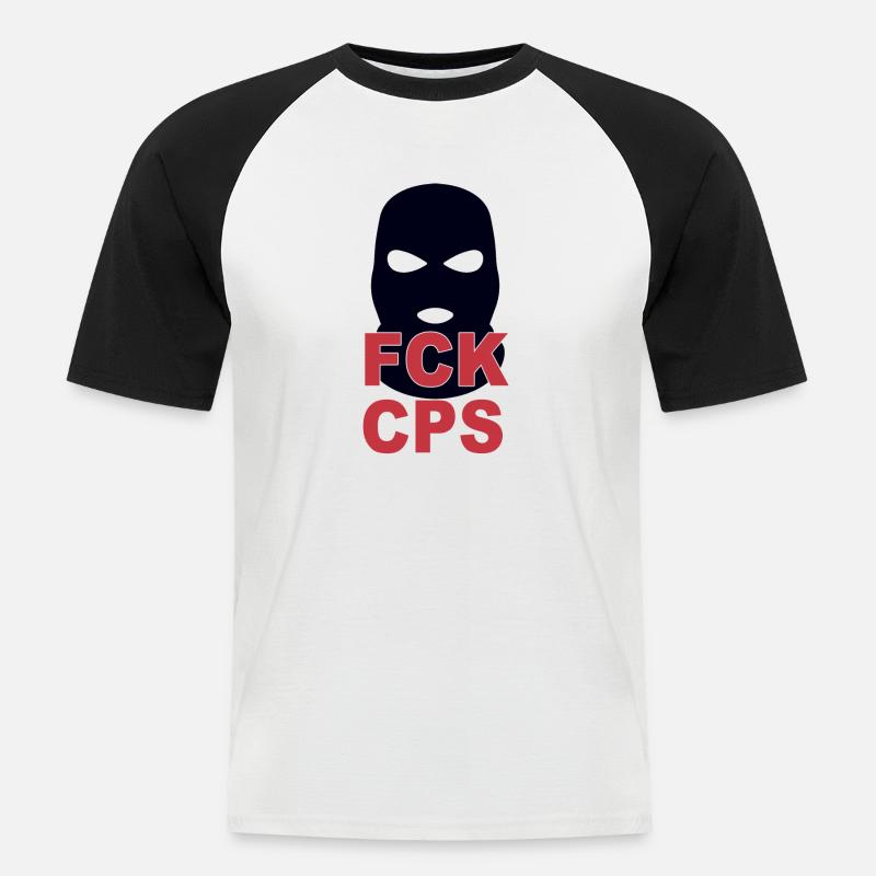 fcpcps - Männer Baseball-T-Shirt - Weiß/Schwarz