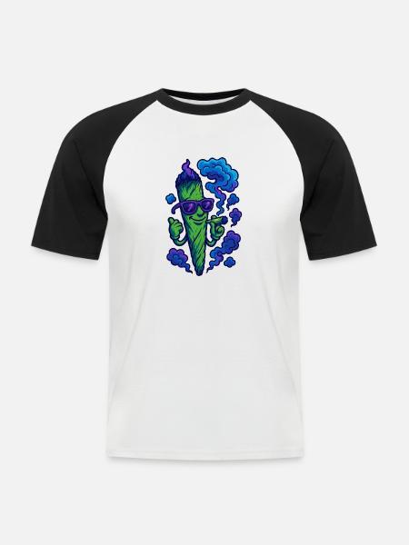 Joint Venture - Männer Baseball-T-Shirt - Weiß/Schwarz
