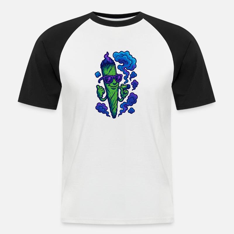 Joint Venture - Männer Baseball-T-Shirt - Weiß/Schwarz