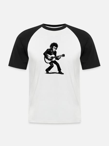 Singer Songwriter | The Monkey Dancer - Men's Baseball T-Shirt - white/black