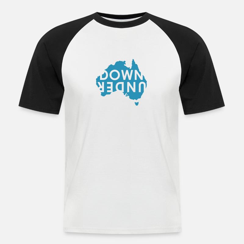 australia Down Under Landmark Australien - Männer Baseball-T-Shirt - Weiß/Schwarz