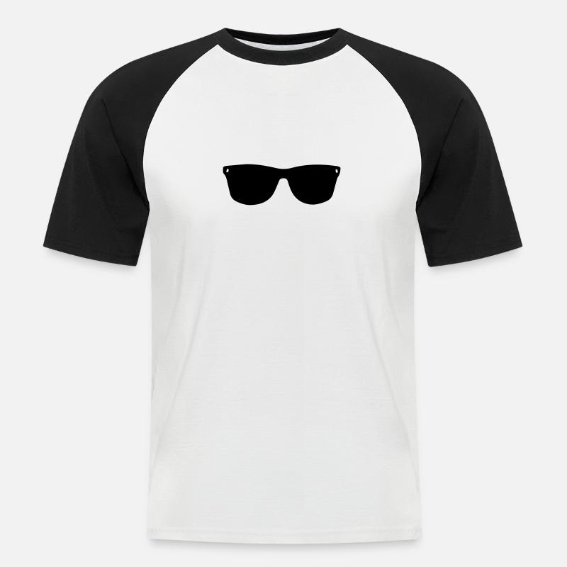 retro - Männer Baseball-T-Shirt - Weiß/Schwarz