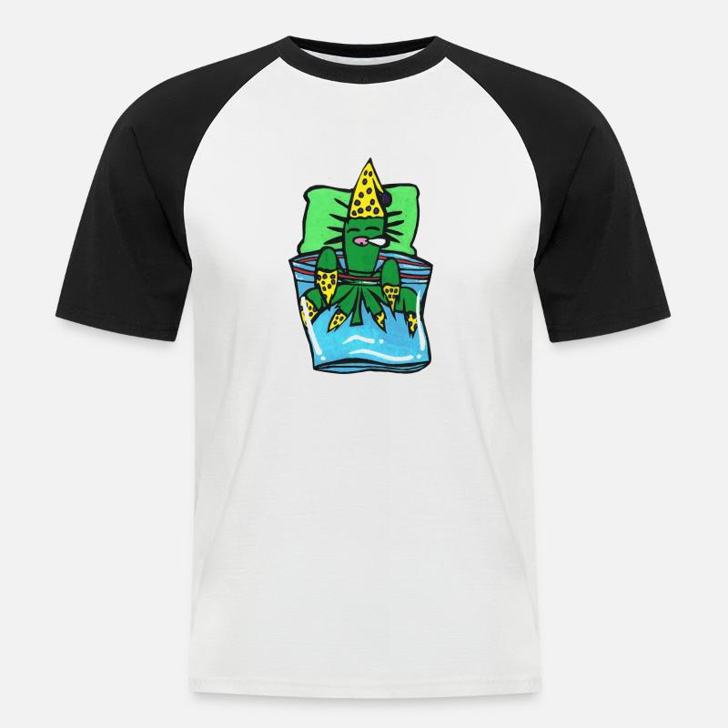 die bedodo - Männer Baseball-T-Shirt - Weiß/Schwarz