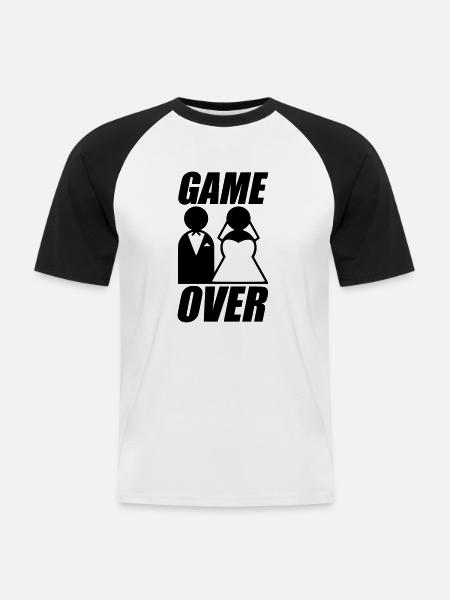 Junggesellenabschied Junggesellinnenabschied - Männer Baseball-T-Shirt - Weiß/Schwarz