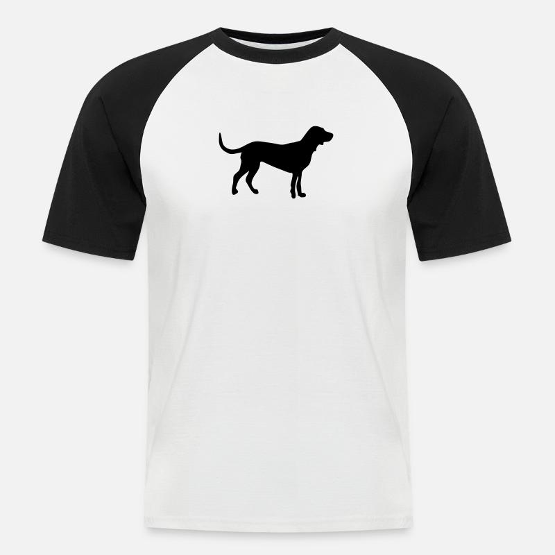Cäthe shape - Männer Baseball-T-Shirt - Weiß/Schwarz