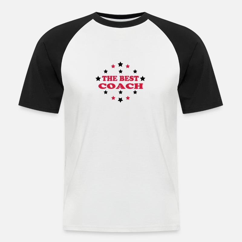 The best coach - Maglia da baseball a manica corta da uomo - bianco/nero