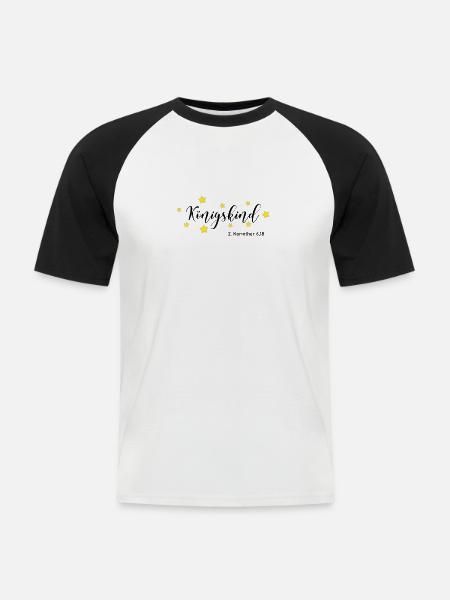 Koenigskind - Korinther - Männer Baseball-T-Shirt - Weiß/Schwarz