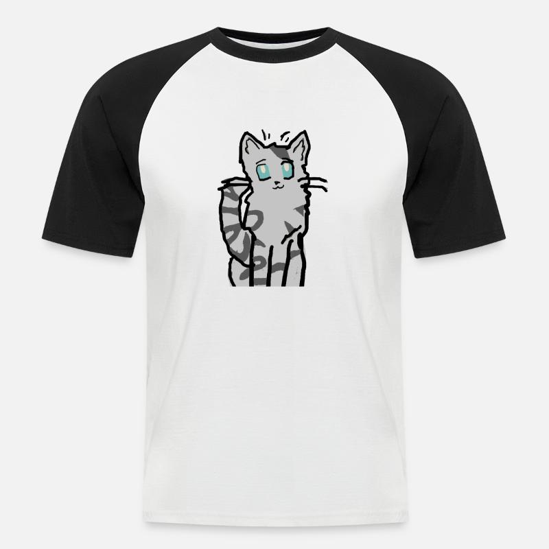 Kriegerkatzen - Jayfeather - Männer Baseball-T-Shirt - Weiß/Schwarz