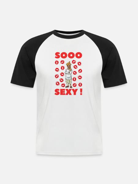 Bangladeschisch Sexy Bf - Männer Baseball-T-Shirt - Weiß/Schwarz