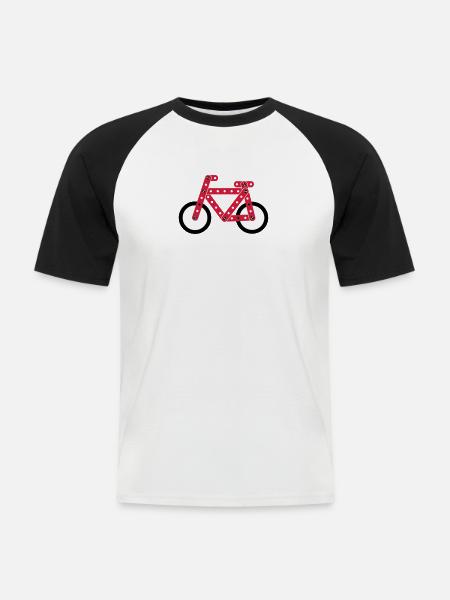 bicycle model - Men's Baseball T-Shirt - white/black