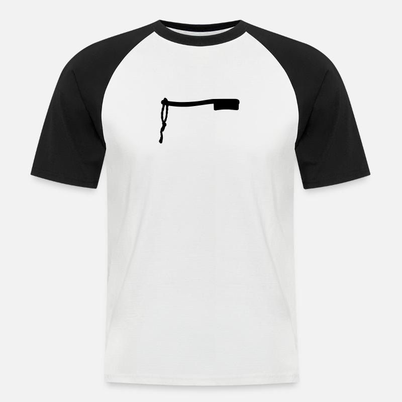 Boulderbrush - Männer Baseball-T-Shirt - Weiß/Schwarz