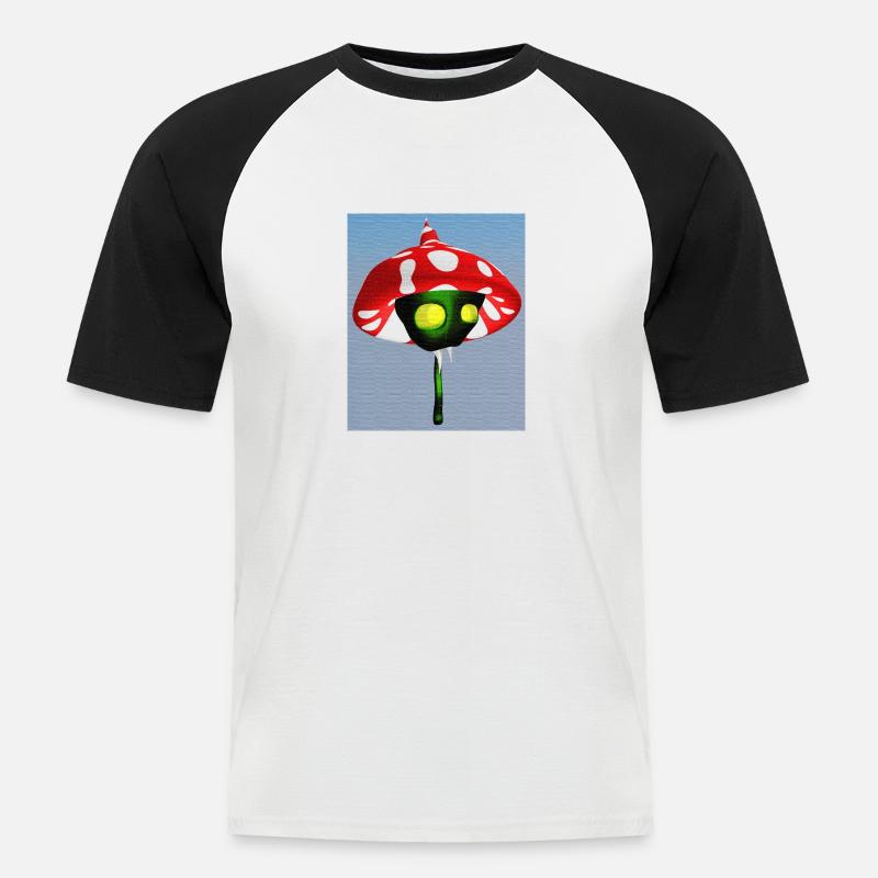 Toadstool Vampire - Men's Baseball T-Shirt - white/black