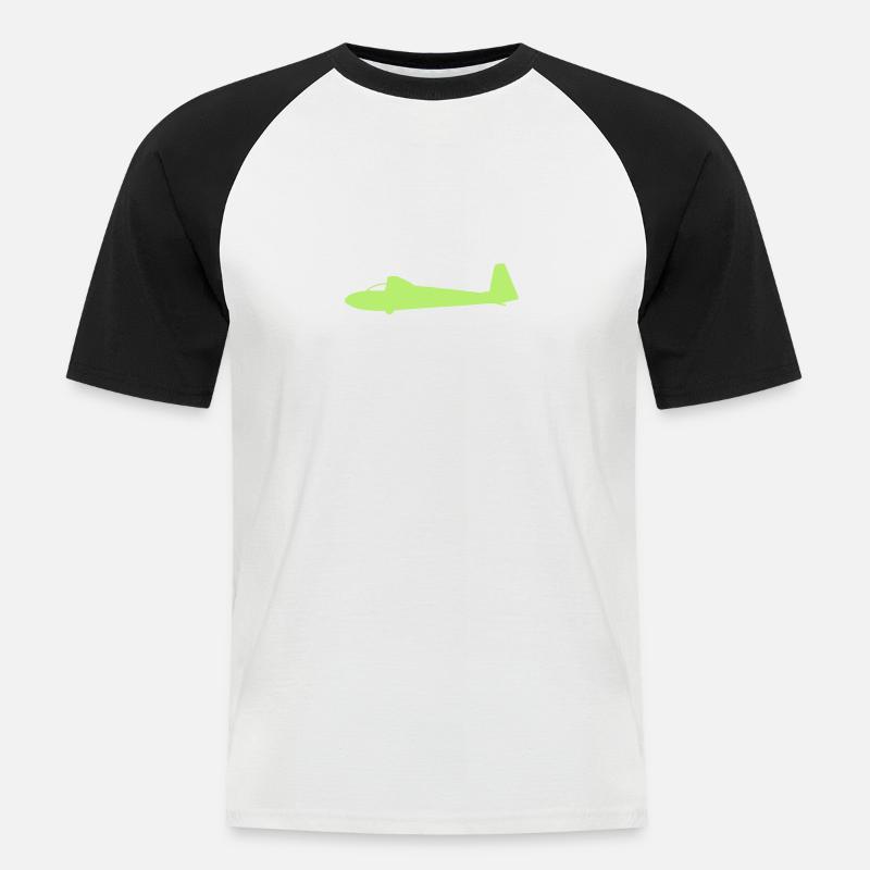 ka6_shadow - Männer Baseball-T-Shirt - Weiß/Schwarz