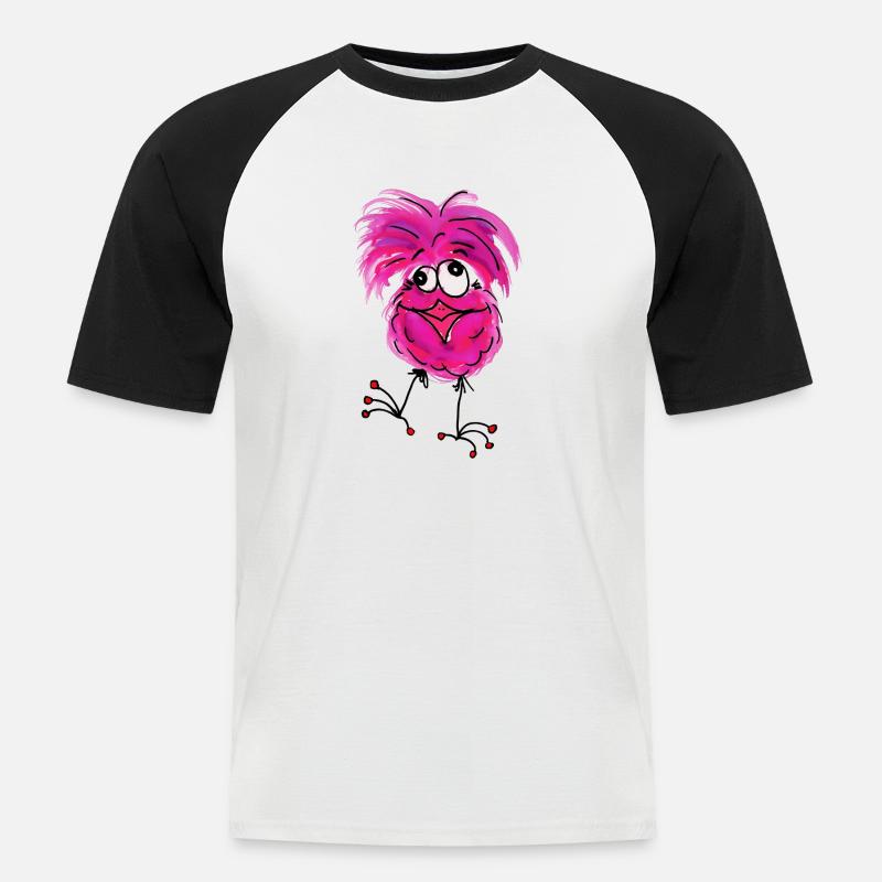 Die Fladders - alles easy - Männer Baseball-T-Shirt - Weiß/Schwarz