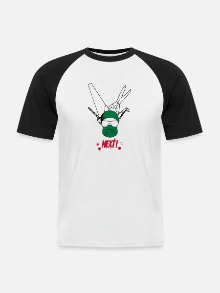 Surgeon - Men's Baseball T-Shirt - white/black