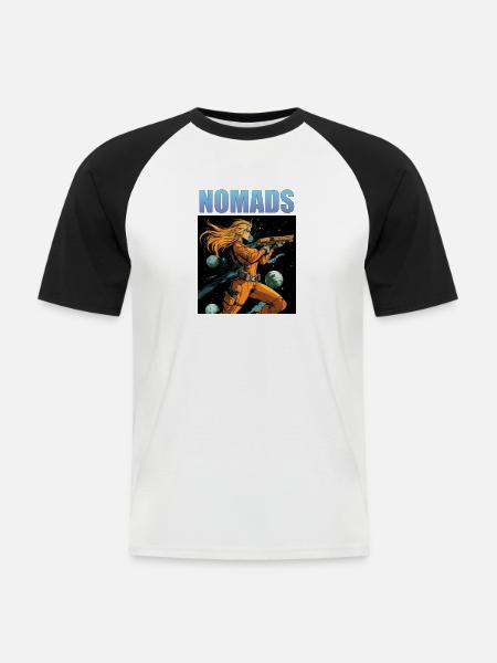 Blaster Girl 4 - Männer Baseball-T-Shirt - Weiß/Schwarz