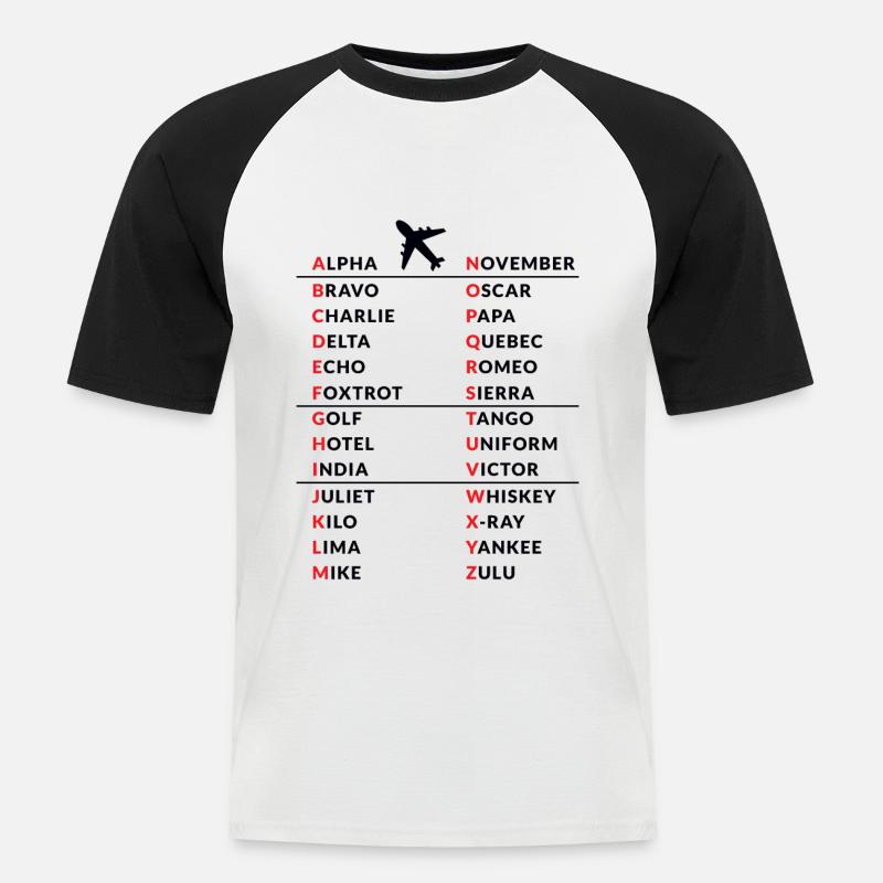 Amateur Amateurfunker Pilot Code Geschenk - Männer Baseball-T-Shirt - Weiß/Schwarz